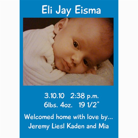 Announcement By Liesl 7 x5  Photo Card - 8