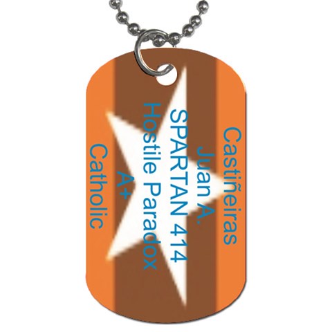 Spartan Dogtag By Juan Castineiras Front