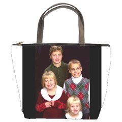 bag with kids Christmas pic - Bucket Bag