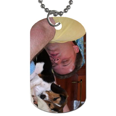 Louie And Pride And Joy Dog Tag By Roger Garstang Back