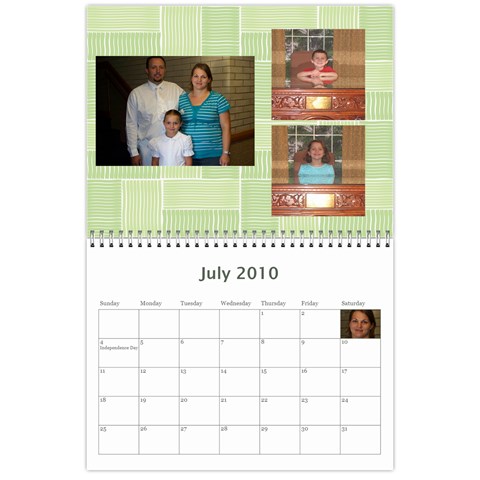 Gleason Calendar By Joy Jul 2010