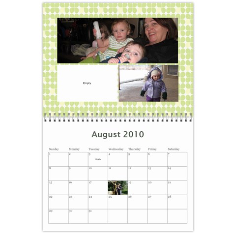 Gleason Calendar By Joy Aug 2010