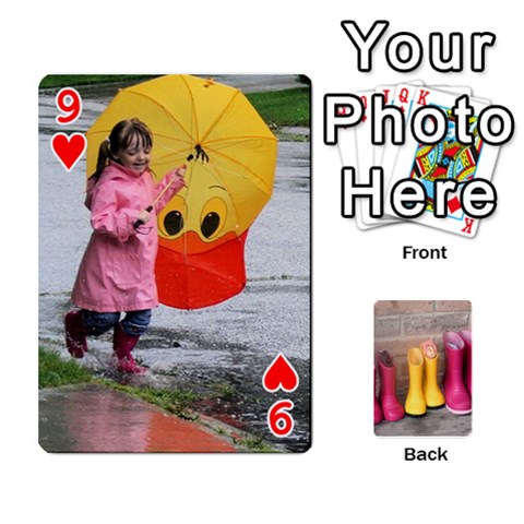 Rainyday Playing Cards By Lily Hamilton Front - Heart9