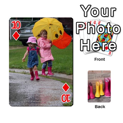 Rainyday Playing Cards By Lily Hamilton Front - Diamond10