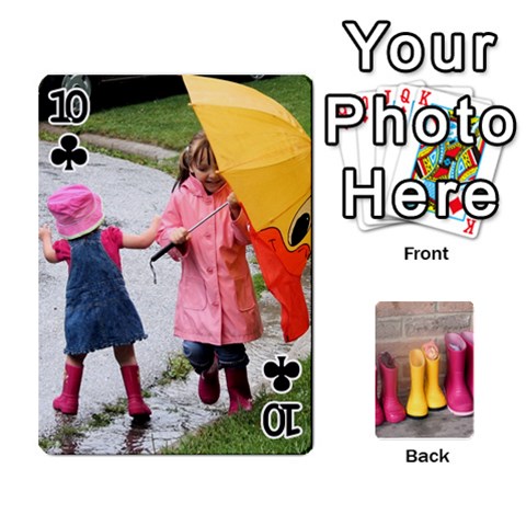 Rainyday Playing Cards By Lily Hamilton Front - Club10