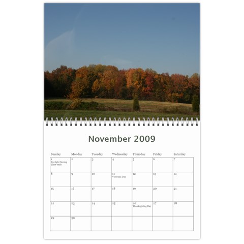 2009 Nature Calendar By Michele Sanders Nov 2009