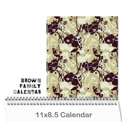 Brown Family Calendar By Shelly Cover