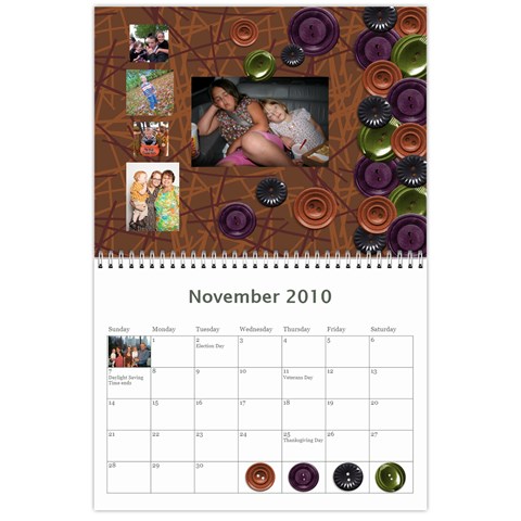 Brown Family Calendar By Shelly Nov 2010