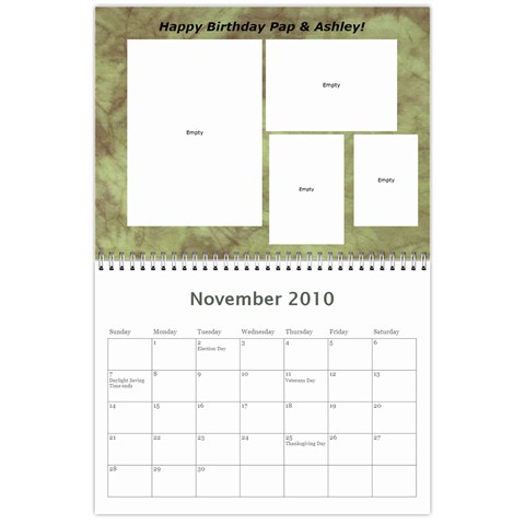 Calendar By Christy Nov 2010