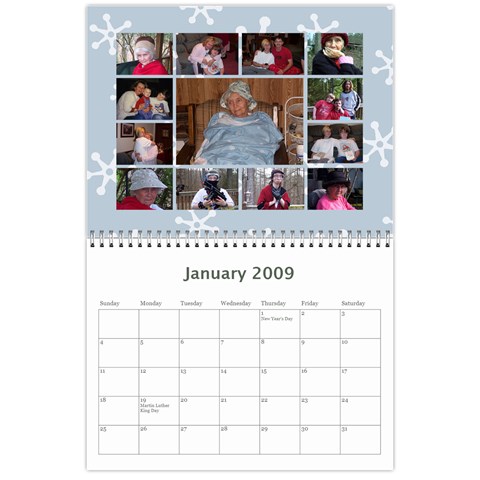 Calendar 2009 By Judy Jan 2009