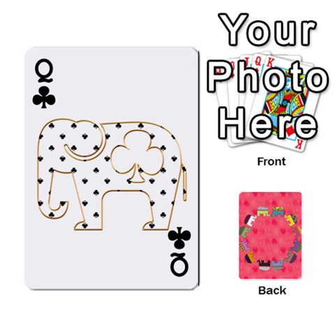 Queen Elephant Cards By Jyothi Front - ClubQ
