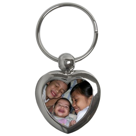 Heart Key Chain With Kiddos By Ruby Ricafrente Front