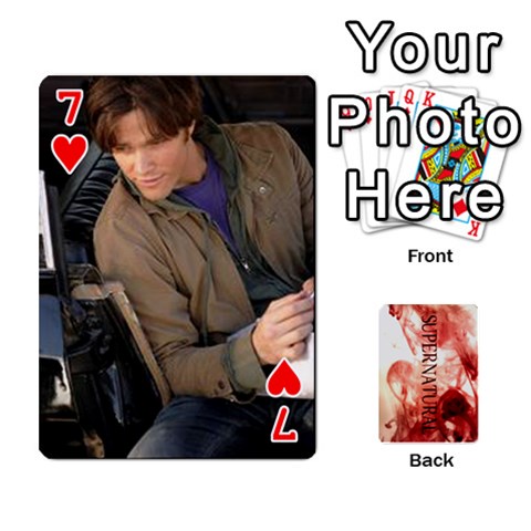 Supernatural Playing Cards By Leigh Front - Heart7