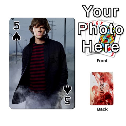 Supernatural Playing Cards By Leigh Front - Spade5
