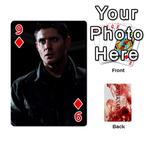 Supernatural Playing Cards By Leigh Front - Diamond9