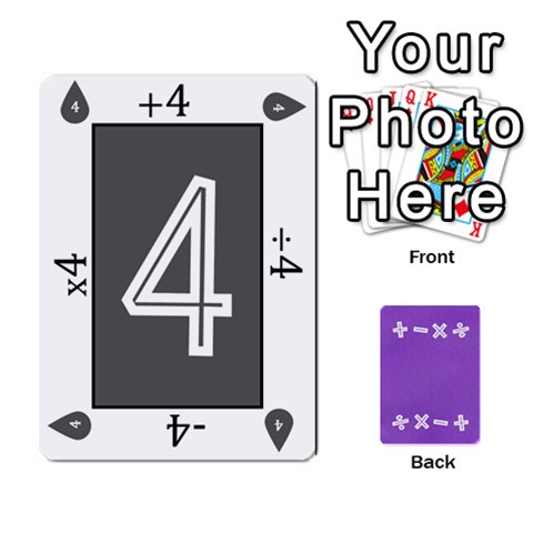Four Operations Math Deck By Rebekah Bissell Front - Spade6
