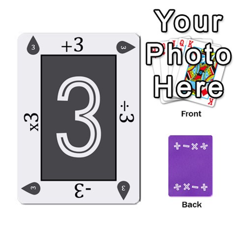 Four Operations Math Deck By Rebekah Bissell Front - Spade8