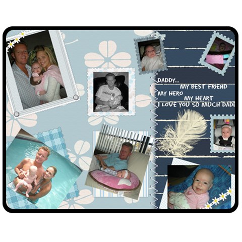 Daddys Day By Jessica 60 x50  Blanket Front