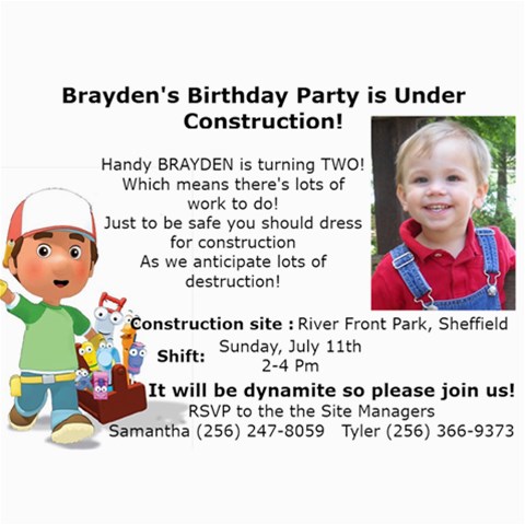 Brayden s Birthday Cards By Samantha 7 x5  Photo Card - 2