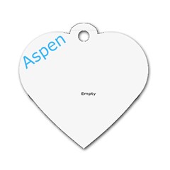Aspen s Tag - Dog Tag Heart (Two Sides)
