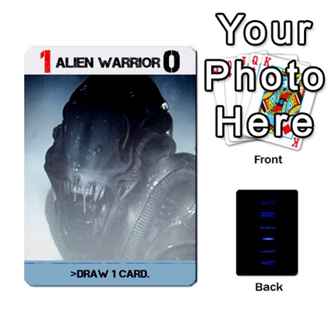 Aliens Card Game By Bob Menzel Front - Diamond4
