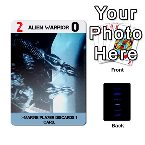 Aliens Card Game By Bob Menzel Front - Diamond5