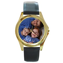gold watch - Round Gold Metal Watch