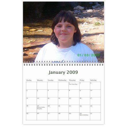 Family Calendar By Melinda Jan 2009