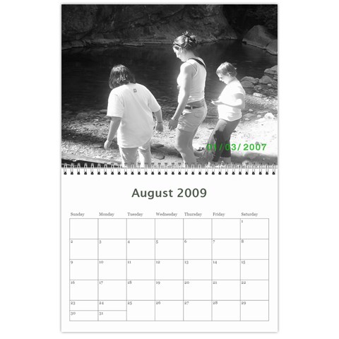 Family Calendar By Melinda Aug 2009