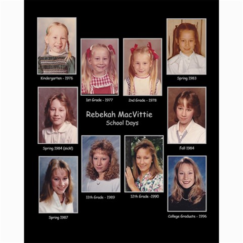Rebekah School Days Collage By Debra Macv 10 x8  Print - 1
