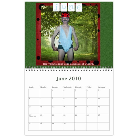 Dave Calendar By Lily Hamilton Jun 2010