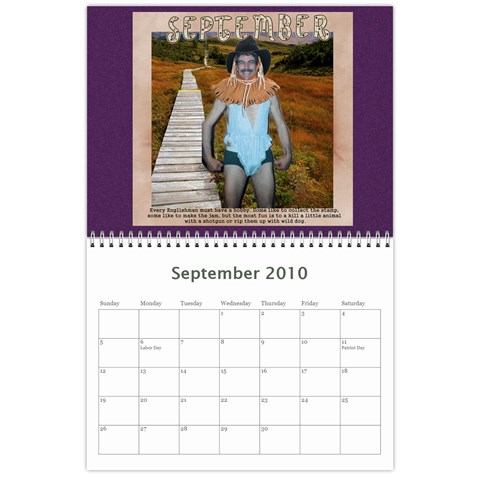Dave Calendar By Lily Hamilton Sep 2010