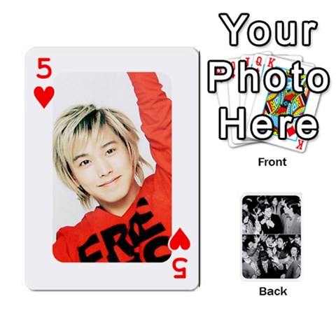 Suju Playing Cards By Mia Story Front - Heart5