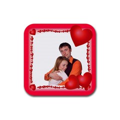 Love Love - Rubber Square Coaster (4 pack)