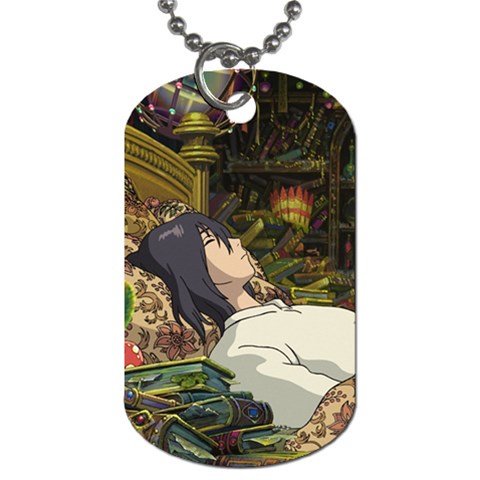 Howl Dog Tag Necklace By Mia Story Front
