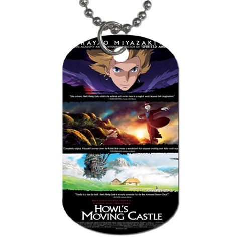 Howl Dog Tag Necklace By Mia Story Back