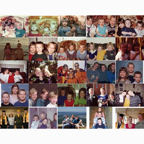 All 3 Kids Collage By Kathryn Holderman 14 x11  Print - 1