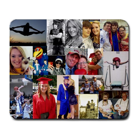 Family Collage By Christy Schmitz 9.25 x7.75  Mousepad - 1