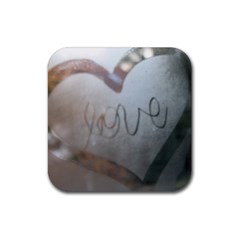 Love Coaster, lindsey drew on window in germany - Rubber Coaster (Square)