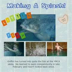 Swim scrapbook page - ScrapBook Page 8  x 8 