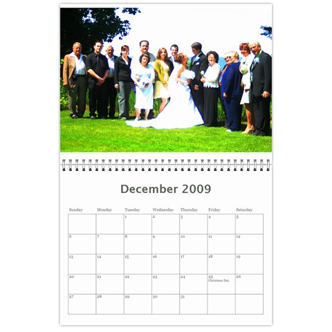 Wedding Calender By Lisa Dec 2009