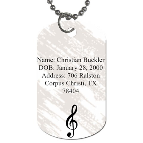 Christian s Dog Tag By 01buckler15 Front