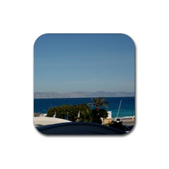 Coaster with a view - Rubber Coaster (Square)