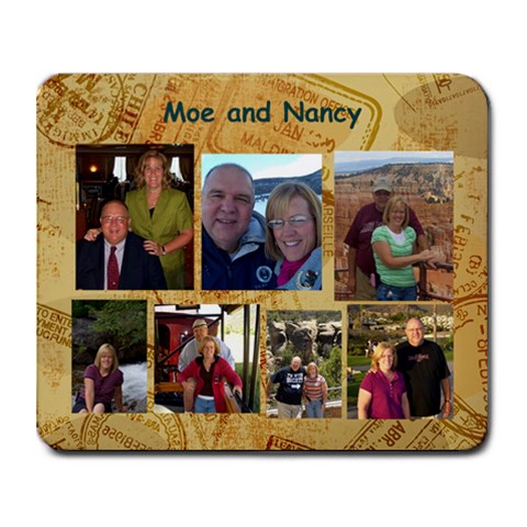 July s Mousepad Moe And Nancy By Nancy 9.25 x7.75  Mousepad - 1