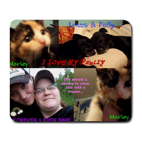 Family Mousepad By Steph Mackenzie 9.25 x7.75  Mousepad - 1