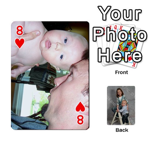 Personalized Playing Cards By Jennfer Front - Heart8