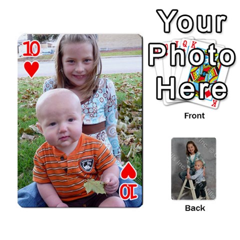 Personalized Playing Cards By Jennfer Front - Heart10