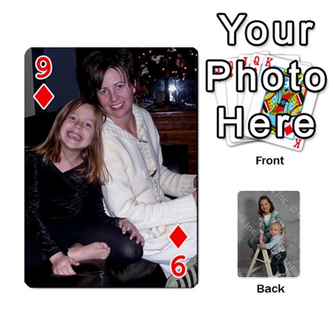 Personalized Playing Cards By Jennfer Front - Diamond9