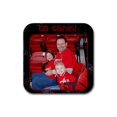 cards coaster - Rubber Coaster (Square)