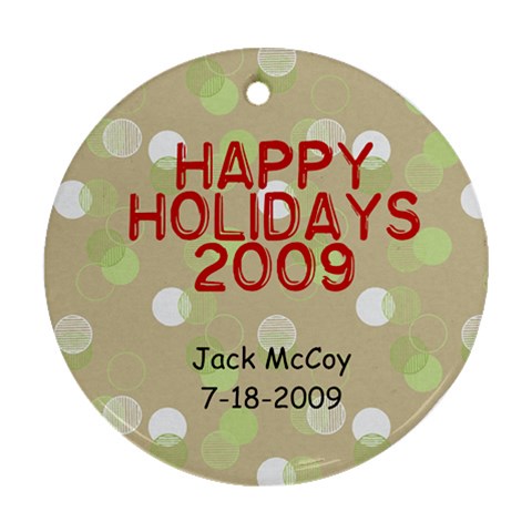Holiday Ornament 09 By Elizabeth Mccoy Back